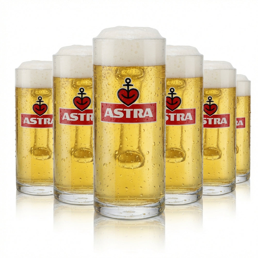 6x Astra Glas 0,4l Bierkrug Humpen Seidel Gläser Set Brauerei Hamburg Kiez Späti