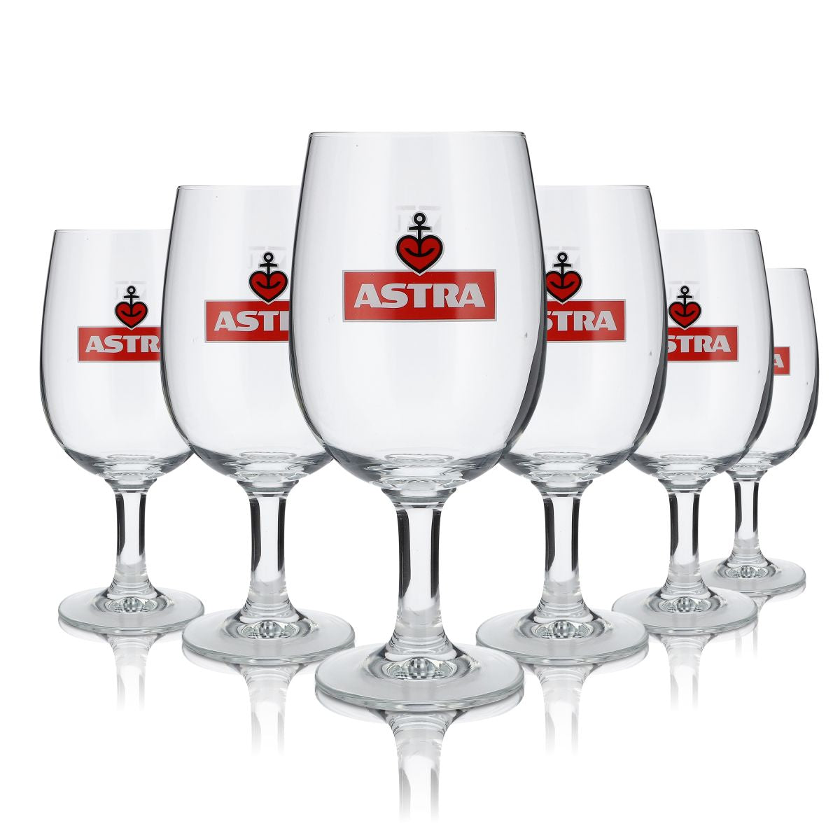 6x Astra Glas Bier Bierglas Gläser Kelch Kiez Reeperbahn Ankerherz 0,4l