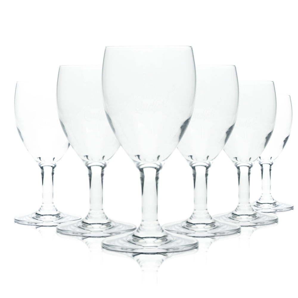 6x Auburg Quelle Wasser Glas 0,1l Tulpe Trink Flöte Gläser Mineral Quelle Soda