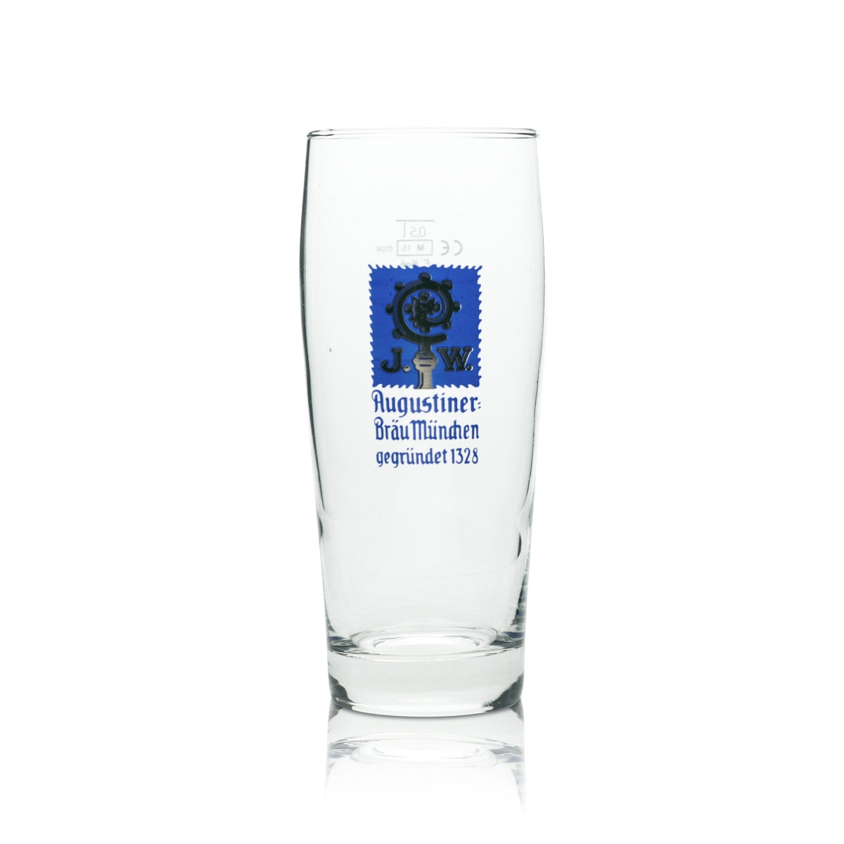 6x Augustiner Bier Glas 0,5l F.Herb Willi Becher Helles Gläser Brauerei Beer Bar – Ansicht 2