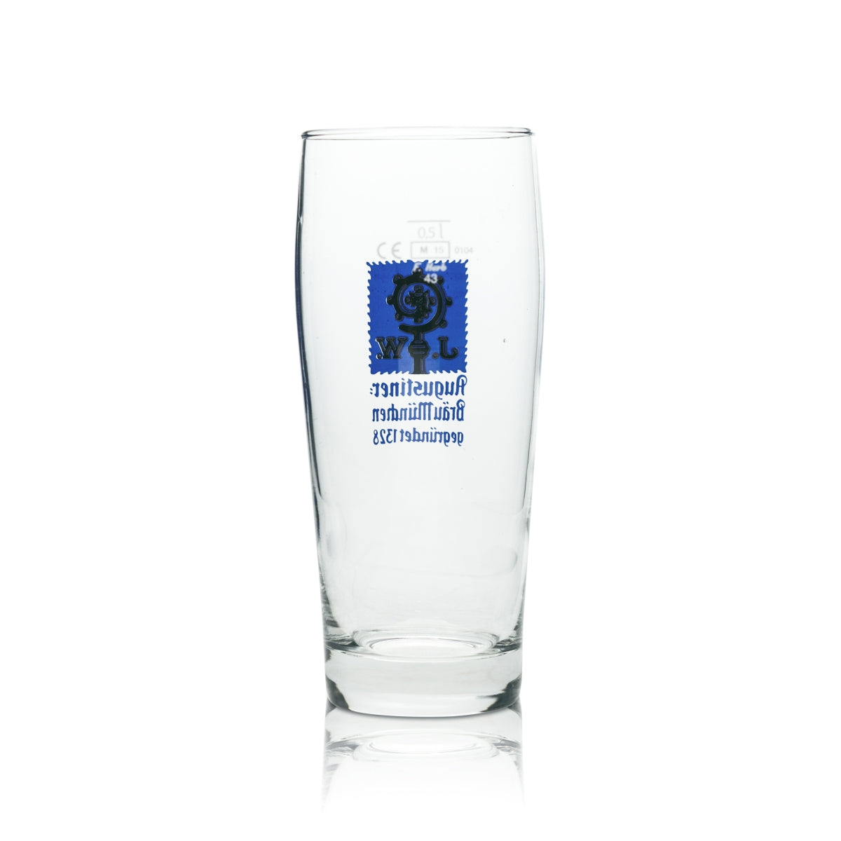 6x Augustiner Bier Glas 0,5l F.Herb Willi Becher Helles Gläser Brauerei Beer Bar – Ansicht 3