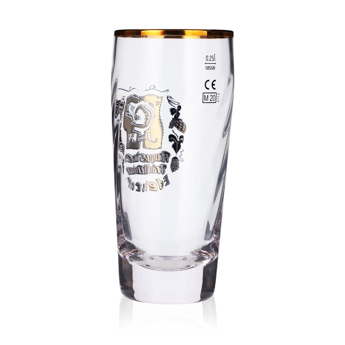 6x Augustiner Bier Glas Gläser 0,25l Willibecher Edelstoff goldenes Logo Gold – Ansicht 4