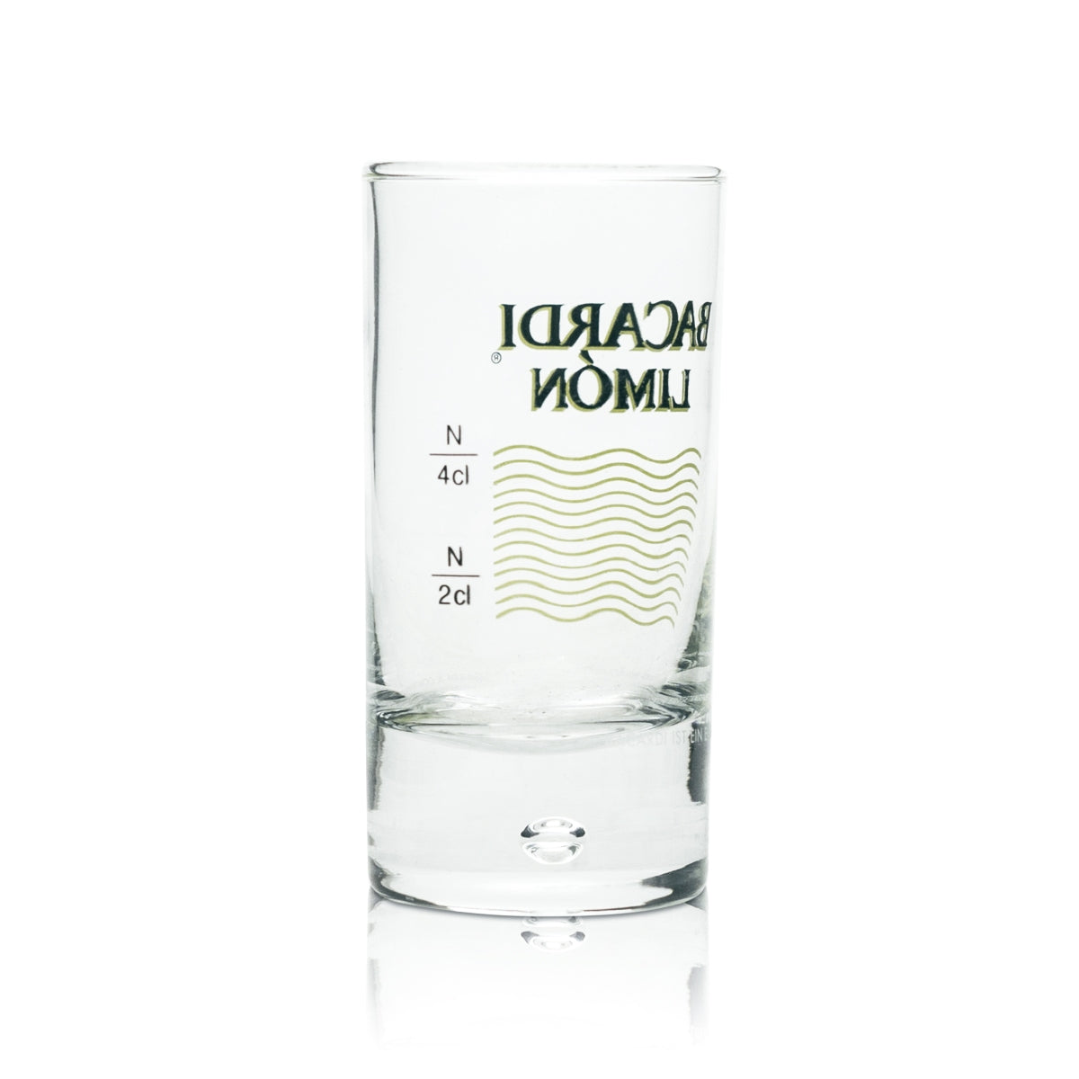 6x Bacardi Limon Rum Glas Shot 2cl 4cl Kurze Gläser Stamper Schnaps Luftperle – Ansicht 3