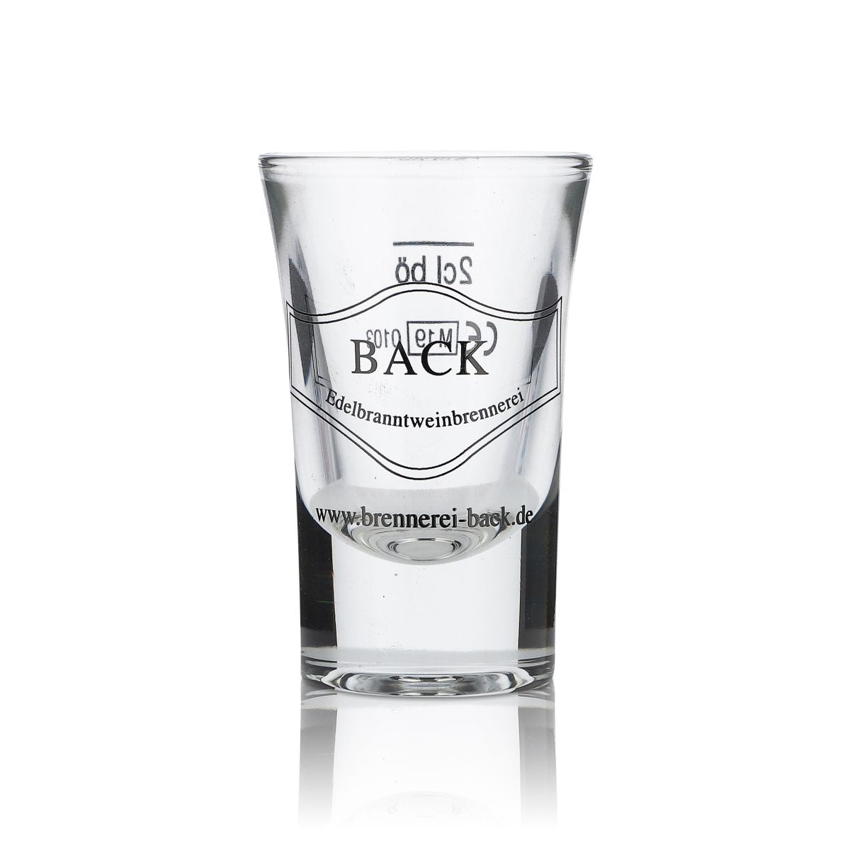 6x Back Glas 2cl Schnapsglas Shotglas Kurze Stamper Gläser Set Brennerei Back – Ansicht 2