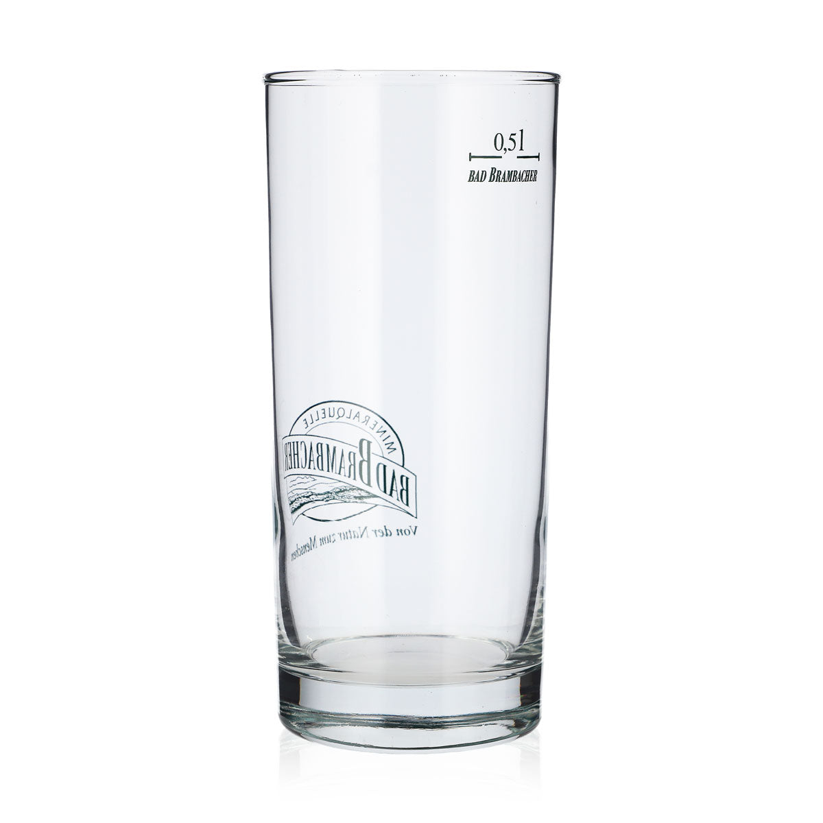 6x Bad Brambacher Wasser Glas 0,5l Becher Grünes Logo (6er Set) – Ansicht 3