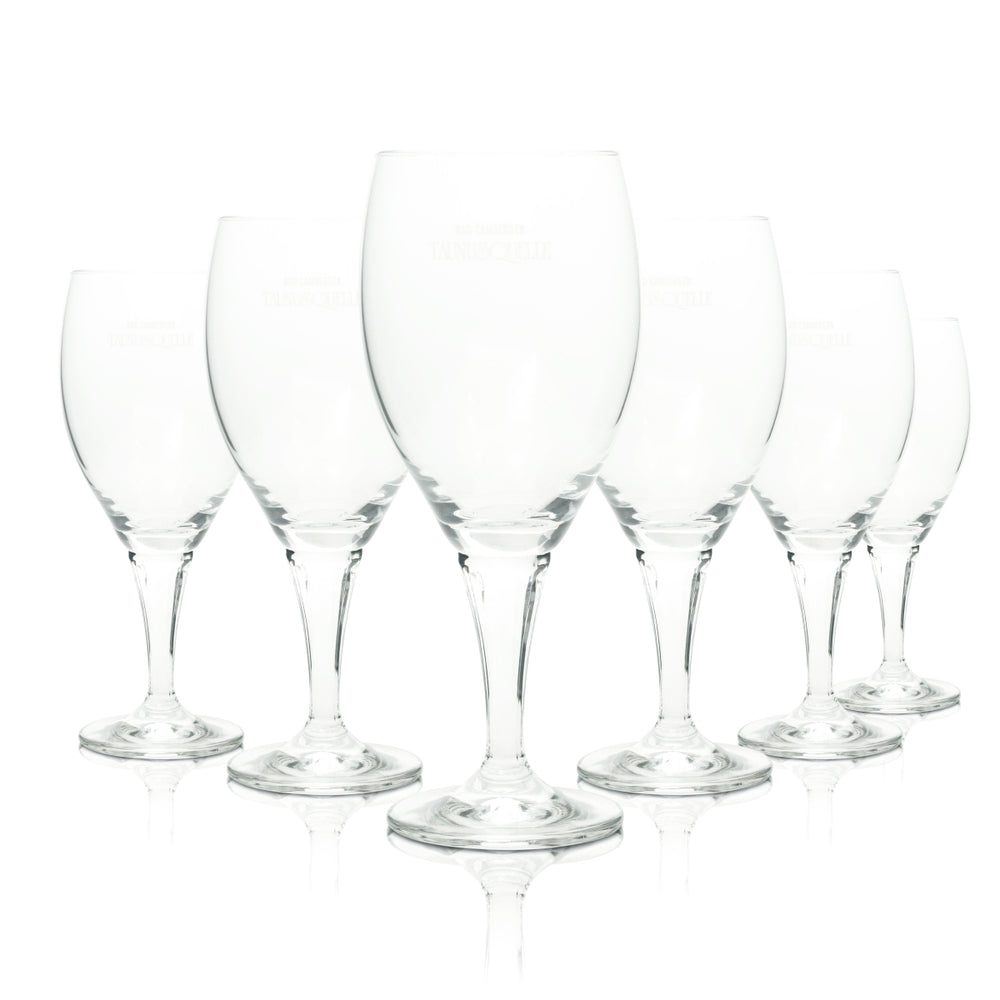 6x Bad Camberger Wasser Glas 0,3l Pokal Taunusquelle Sahm Gastro Hotel Gläser