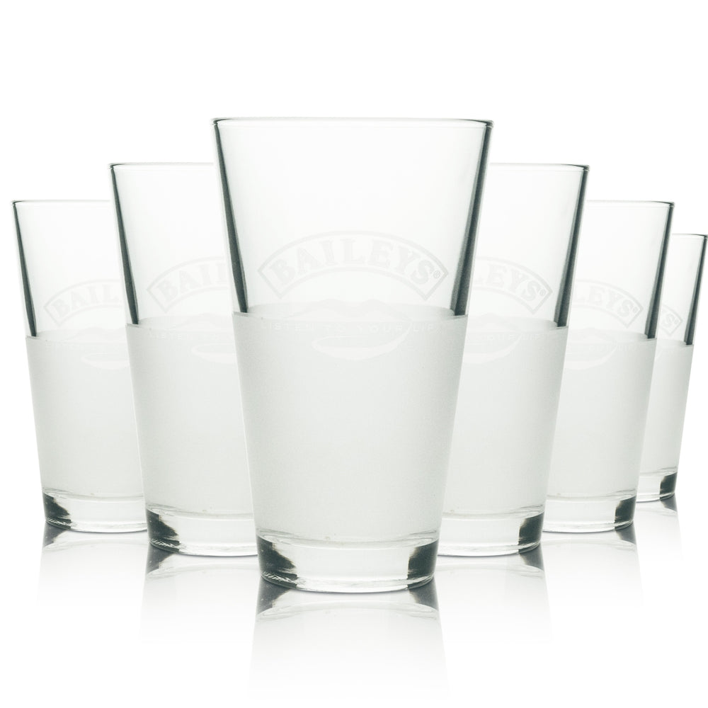 6x Baileys Glas 0,3l Heißgetränkeglas Longdrinkgläser Elegantes Satiniertes Design