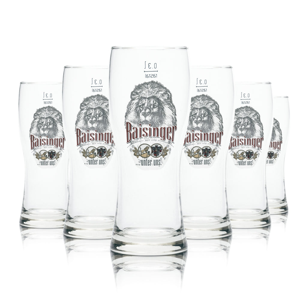 6x Baisinger Glas 0,3l Becher Bier Gläser Manufaktur Craft Gastro Bock Helles