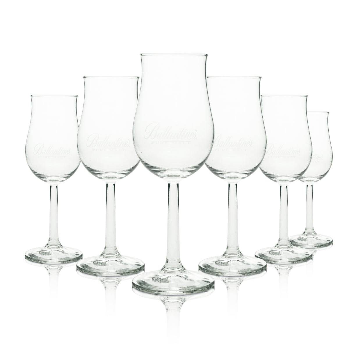 6x Ballantines Whiskey Glas Kelch pure Malt 2cl