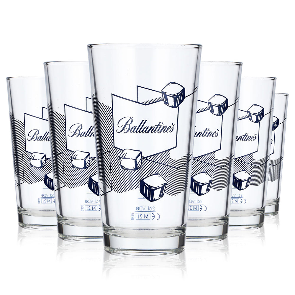 6x Ballantines Whiskey Glas Longdrinkglas Gläser 0,35l LDG Designglas