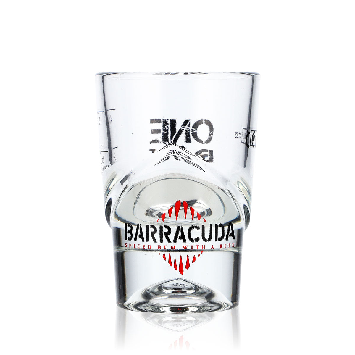 6x Barracuda Rum Glas Shotglas Kurzer Stamper Gläser 4cl Shotglas "One Bite" – Ansicht 2