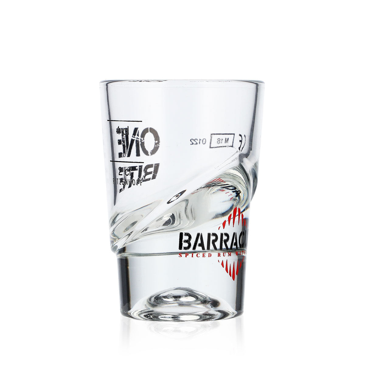 6x Barracuda Rum Glas Shotglas Kurzer Stamper Gläser 4cl Shotglas "One Bite" – Ansicht 3