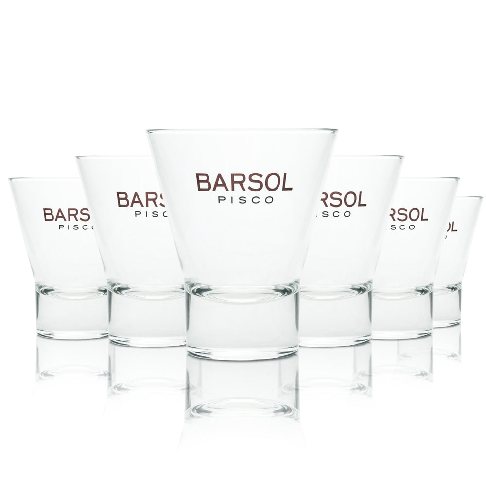 6x Barsol Pico Sour Glas 0,25l Tumbler Cocktail Gläser Tasting Retro Lowball Bar