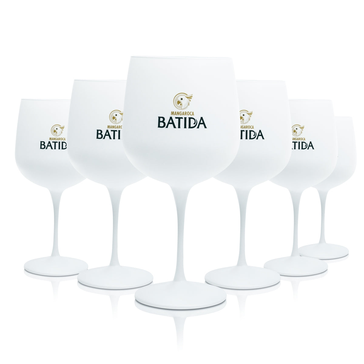 6x Batida de Coco Glas 0,76l Ballon Gläser Cocktail Longdrink Mangaroca Bachelor
