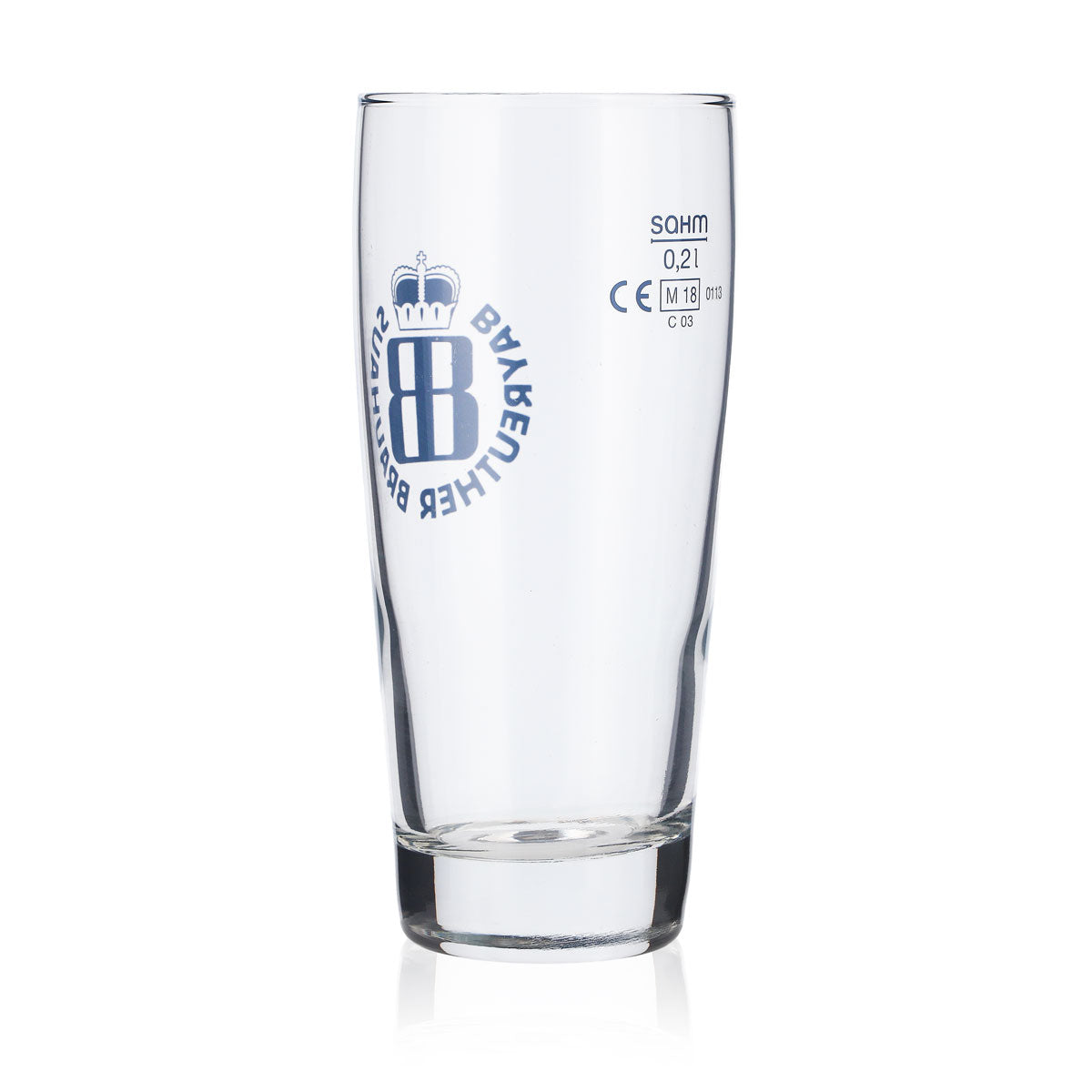 6x Bayreuther Bier Glas 0,2l Becher Biergläser Bierglas Logo blau – Ansicht 4