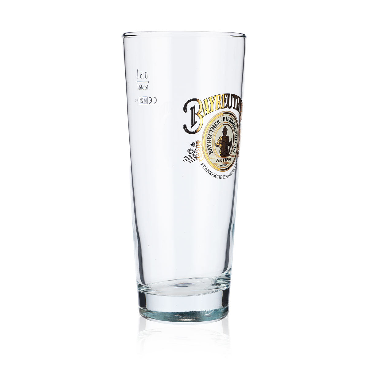 6x Bayreuther Bier Willibecher 0,5l Biergläser Frankonia Becher goldenes Logo – Ansicht 3
