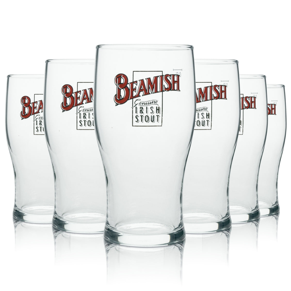 6x Beamisch Bier Glas Longdrink Irish Stout 500ml