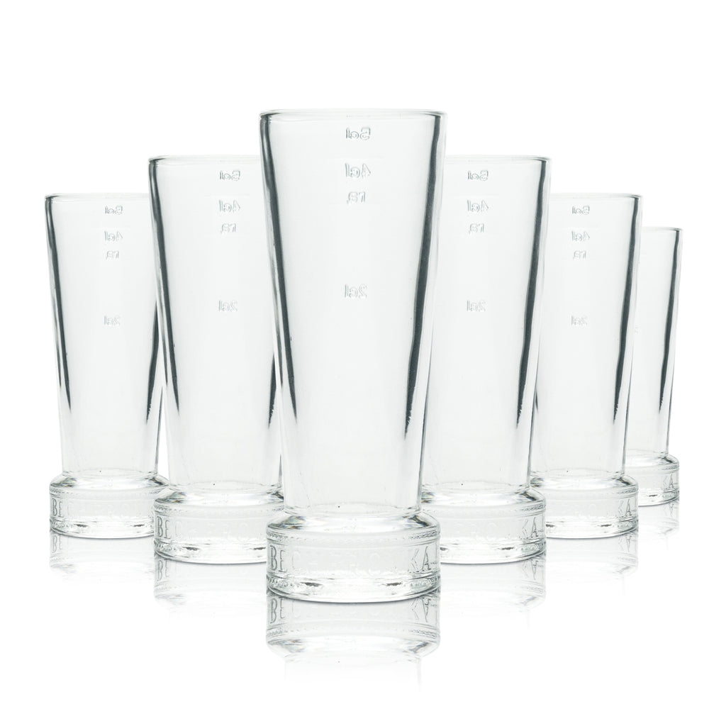 6x Becherovka Vodka Glas 4cl Shot Gläser Schnaps Kurze Stamper Relief Kristall