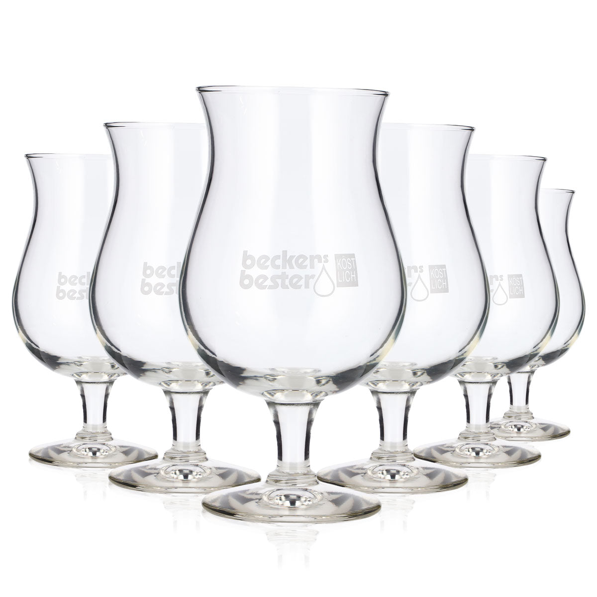 6x Becker´s Bester Wein Glas 0,62l Kelchglas Weißes Logo durabor