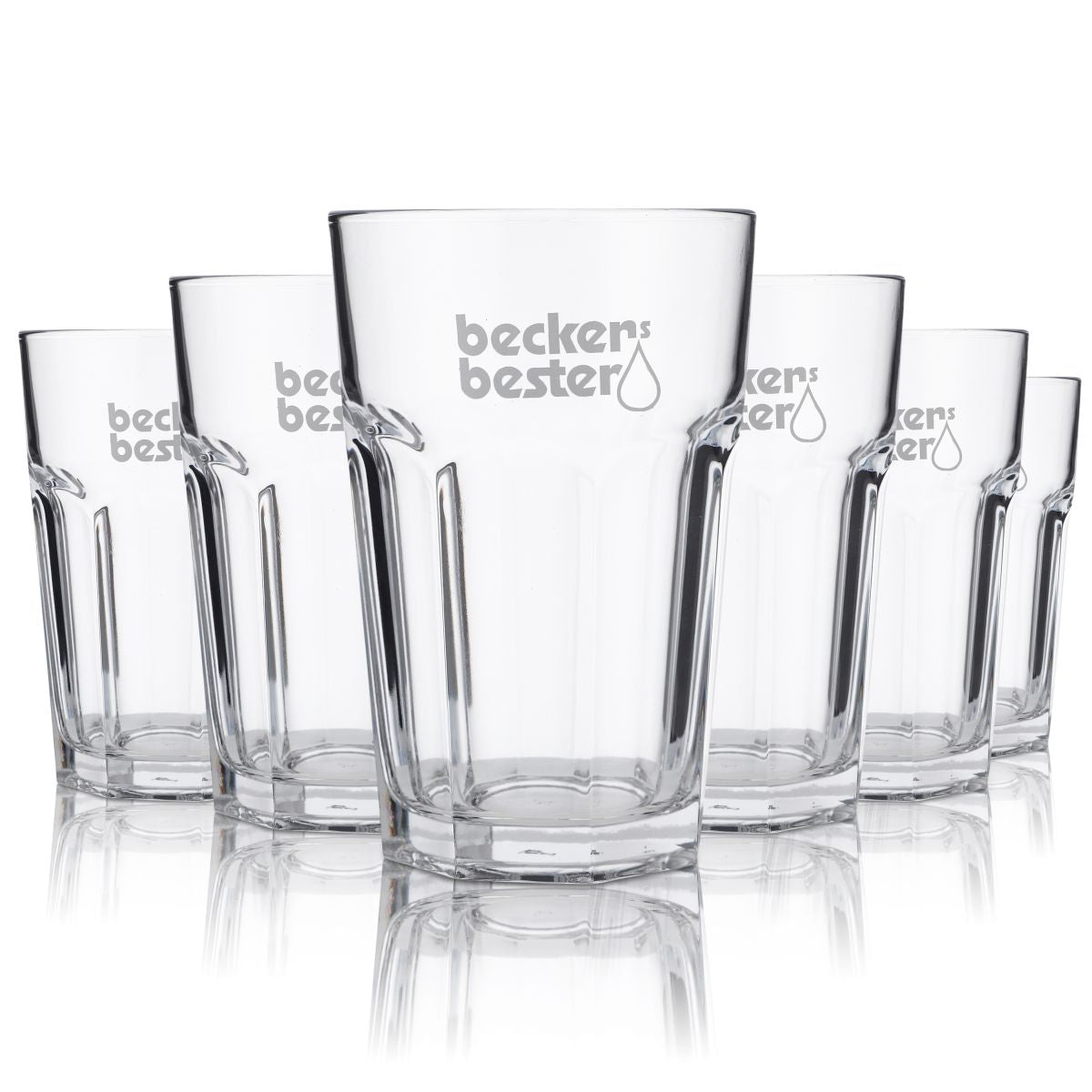 6x Beckers Bester Glas 0,42l Saftglas Willi Becher Tumbler Gläser Set Trinkglas