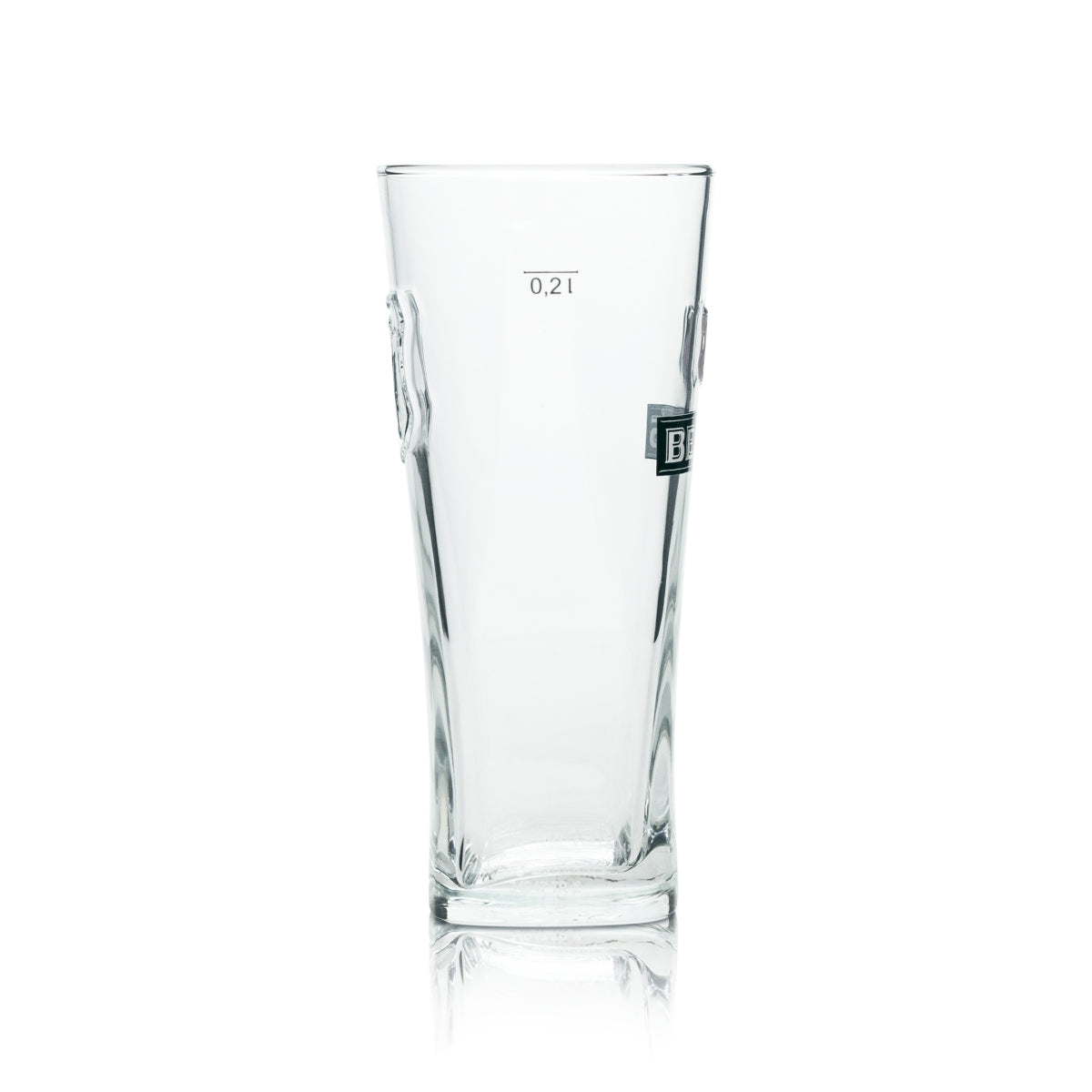 6x Becks Bier Glas 0,2l Biergläser Henry Gläser Becher Relief Logo – Ansicht 3