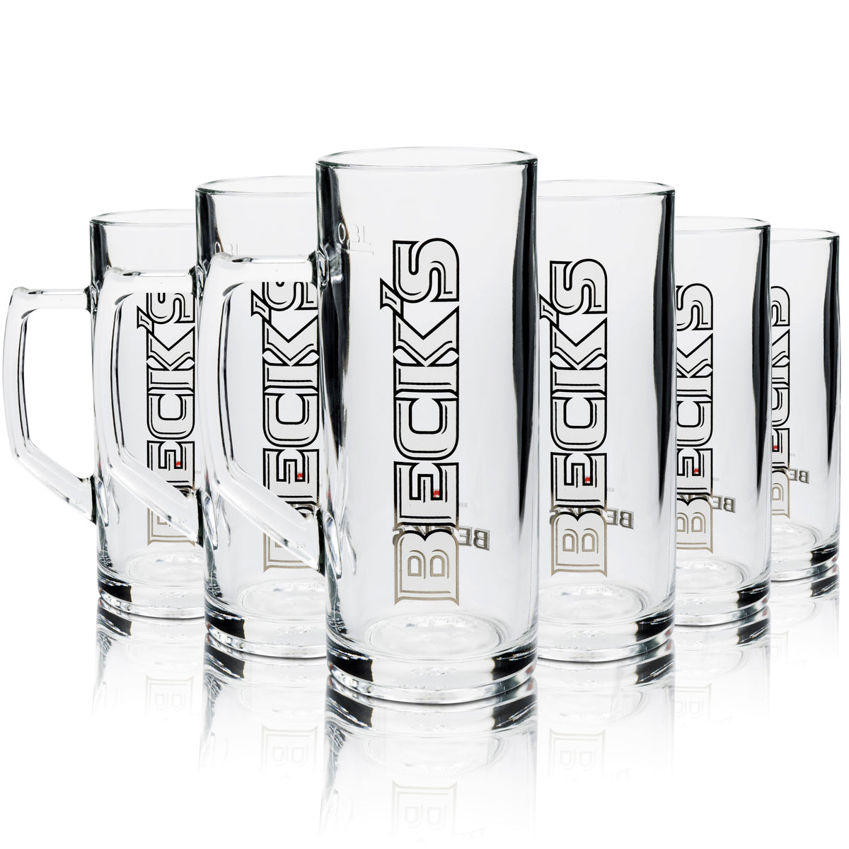 6x Becks Bier Glas 0,3l Krug Donau Sahm – Ansicht 5