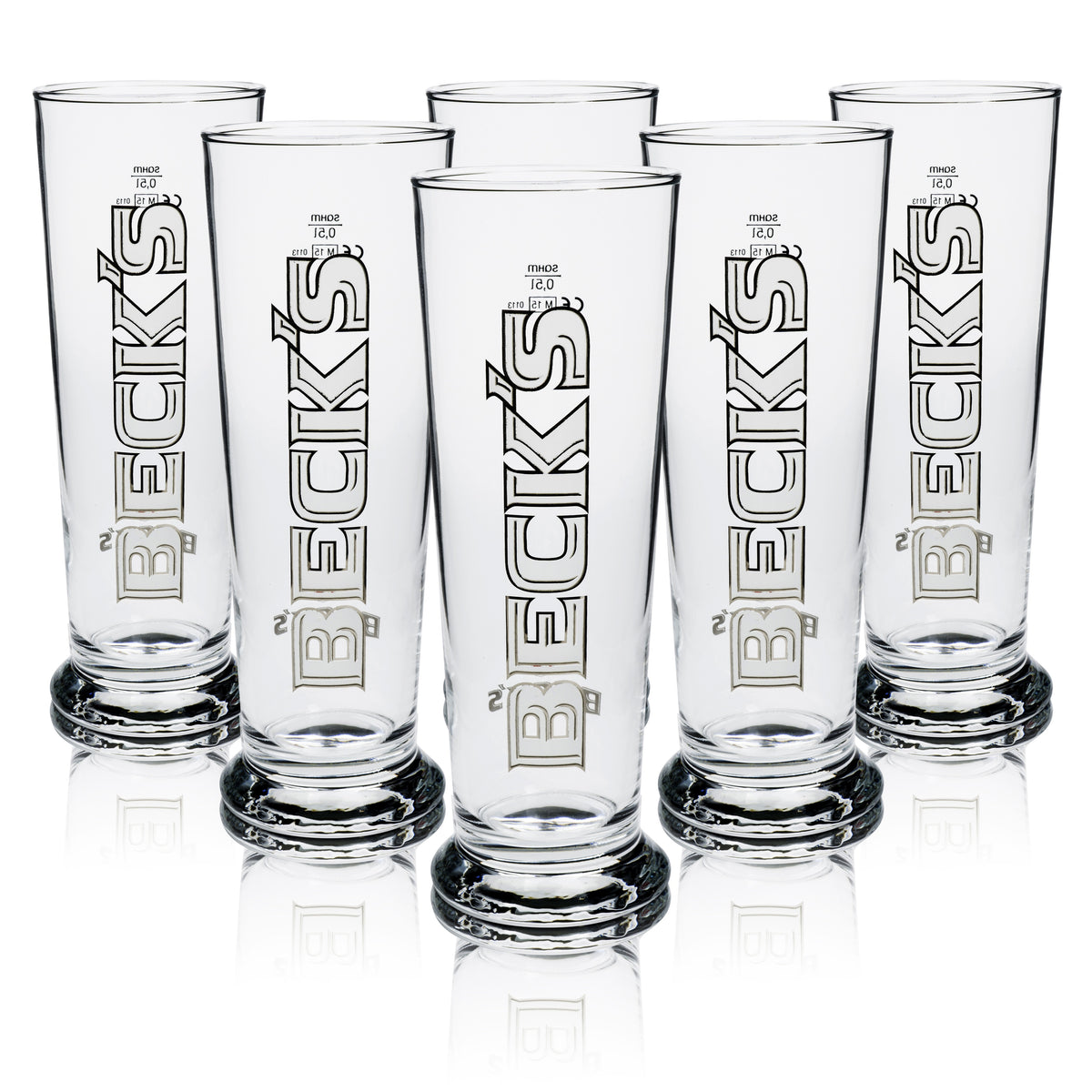 6x Becks Bier Glas 0,5l Seattle Sahm – Ansicht 4