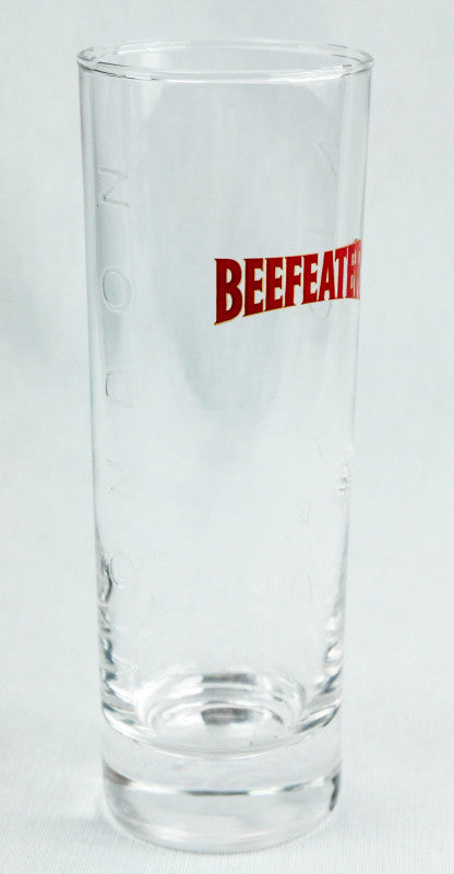 6x Beefeater Gin Gläser Longdrink Glas Konturschrift "Dry Gin" Logo rot – Ansicht 2