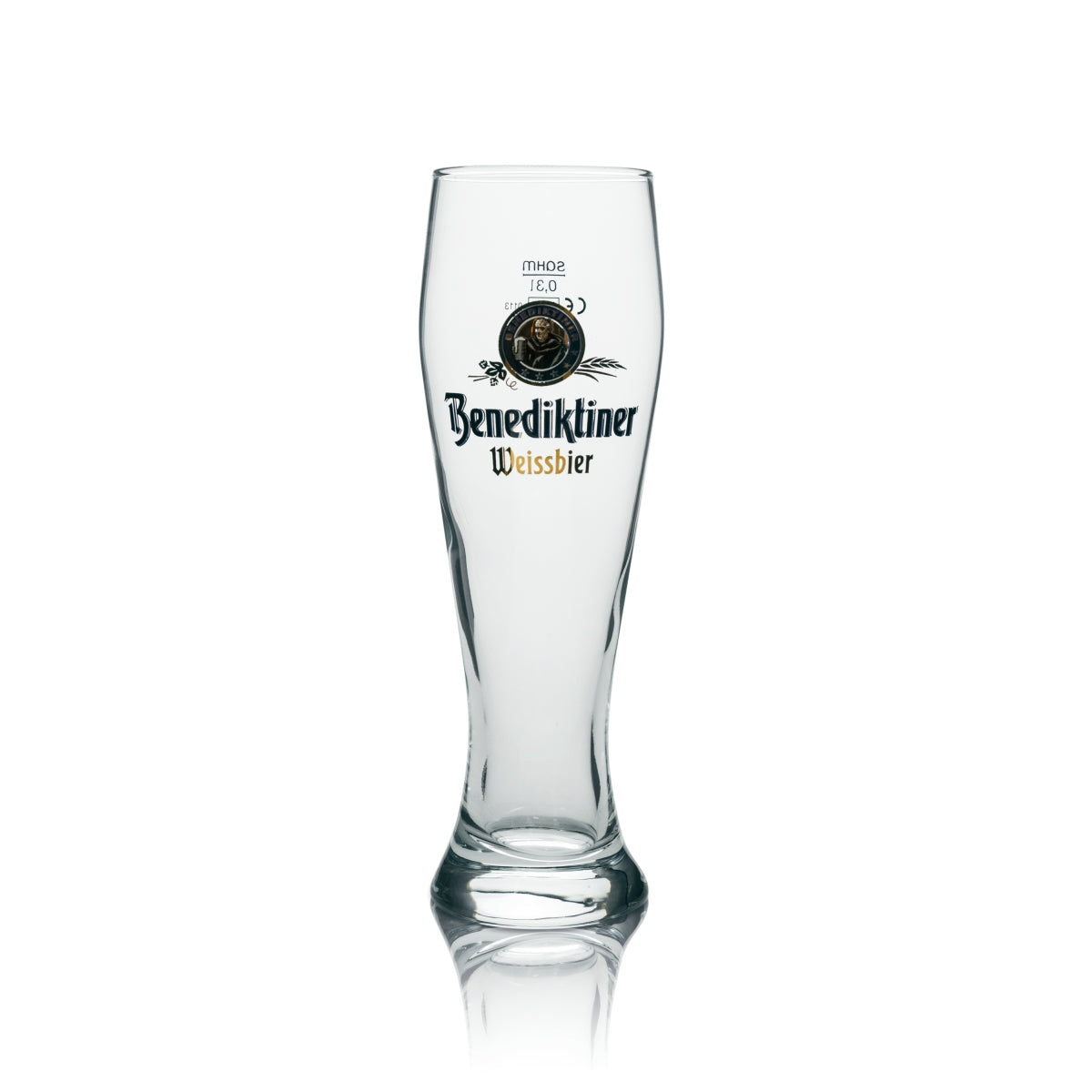 6x Benediktiner Glas 0,3l Weißbier Hefe Kristall Weizen Gläser Gastro Geeicht – Ansicht 2