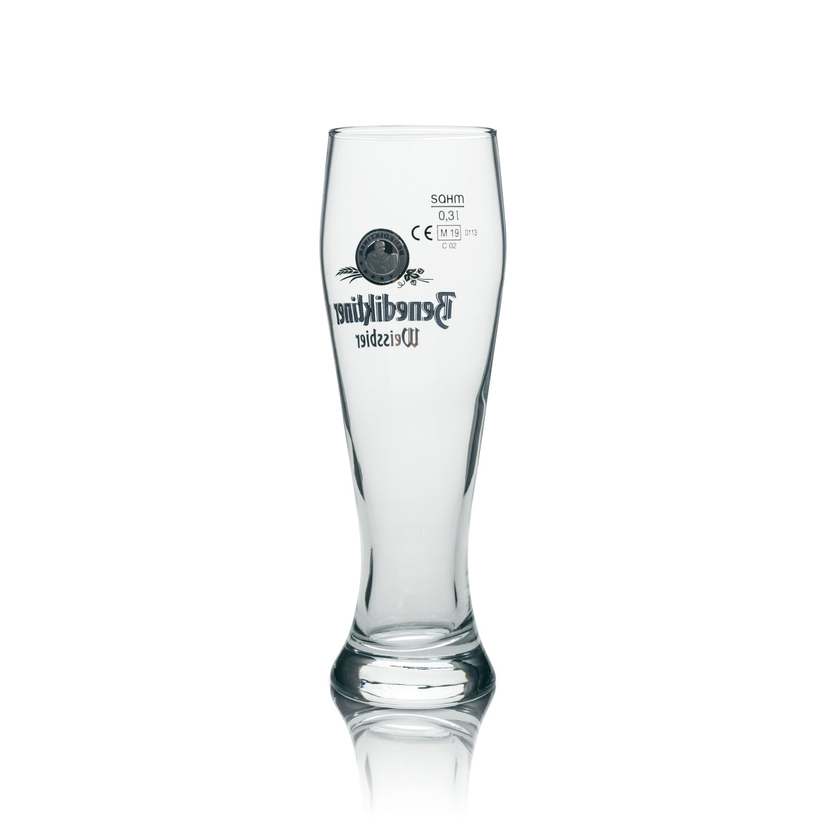 6x Benediktiner Glas 0,3l Weißbier Hefe Kristall Weizen Gläser Gastro Geeicht – Ansicht 3