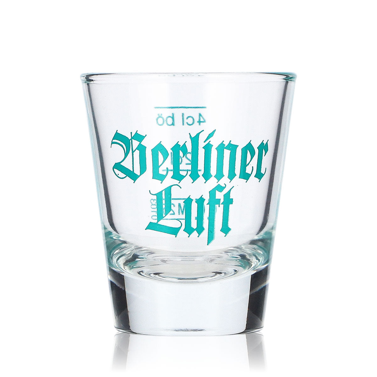 6x Berliner Luft Tequila Glas 2cl + 4cl Shotglas Türkises Logo – Ansicht 2