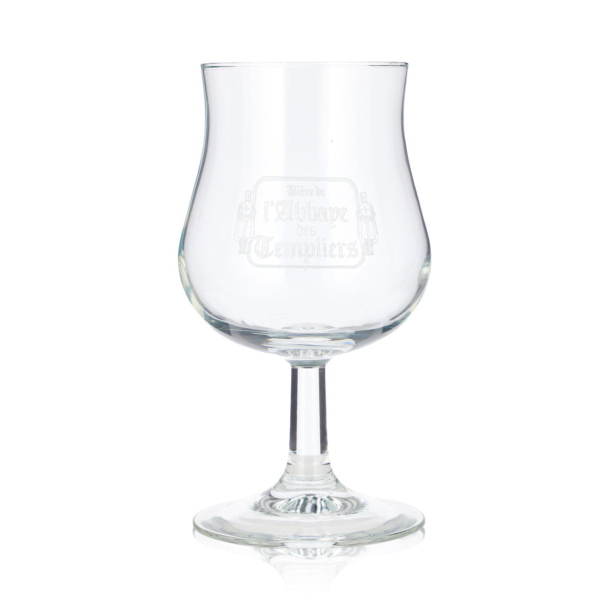 6x Biere d’Abbaye Bier Glas 0,38l Tulpe Kelch Ritter Logo Weißer (6er Set) – Ansicht 3