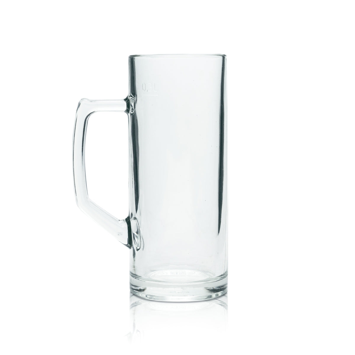 6x Bierkrug 0,3l Glas Seidel "Reno" Borgonovo Marken Gläser Henkel Humpen – Ansicht 2