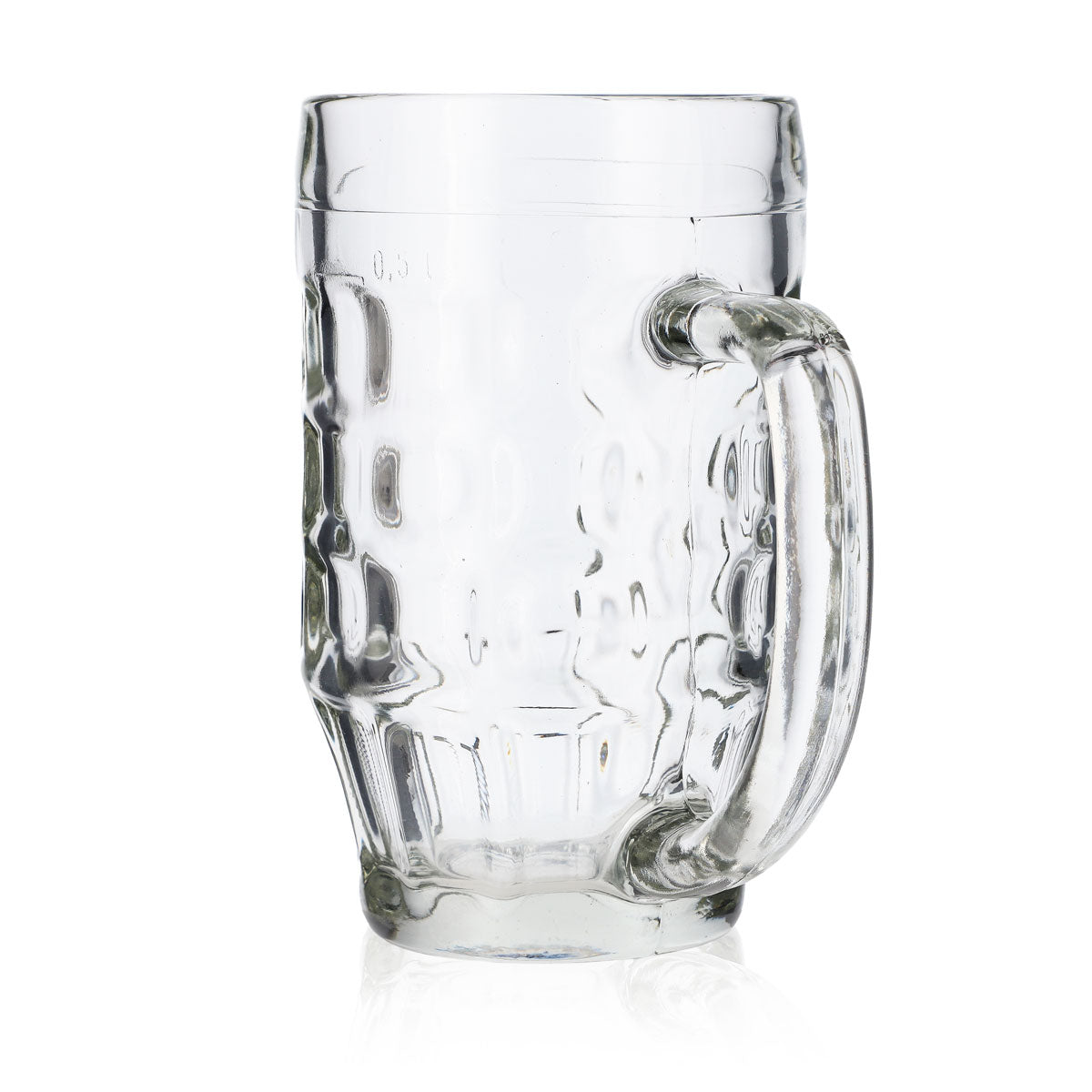 6x Bierkrug Glas 0,5l Gläser Seidel Humpen Krug Blanco Malles – Ansicht 5