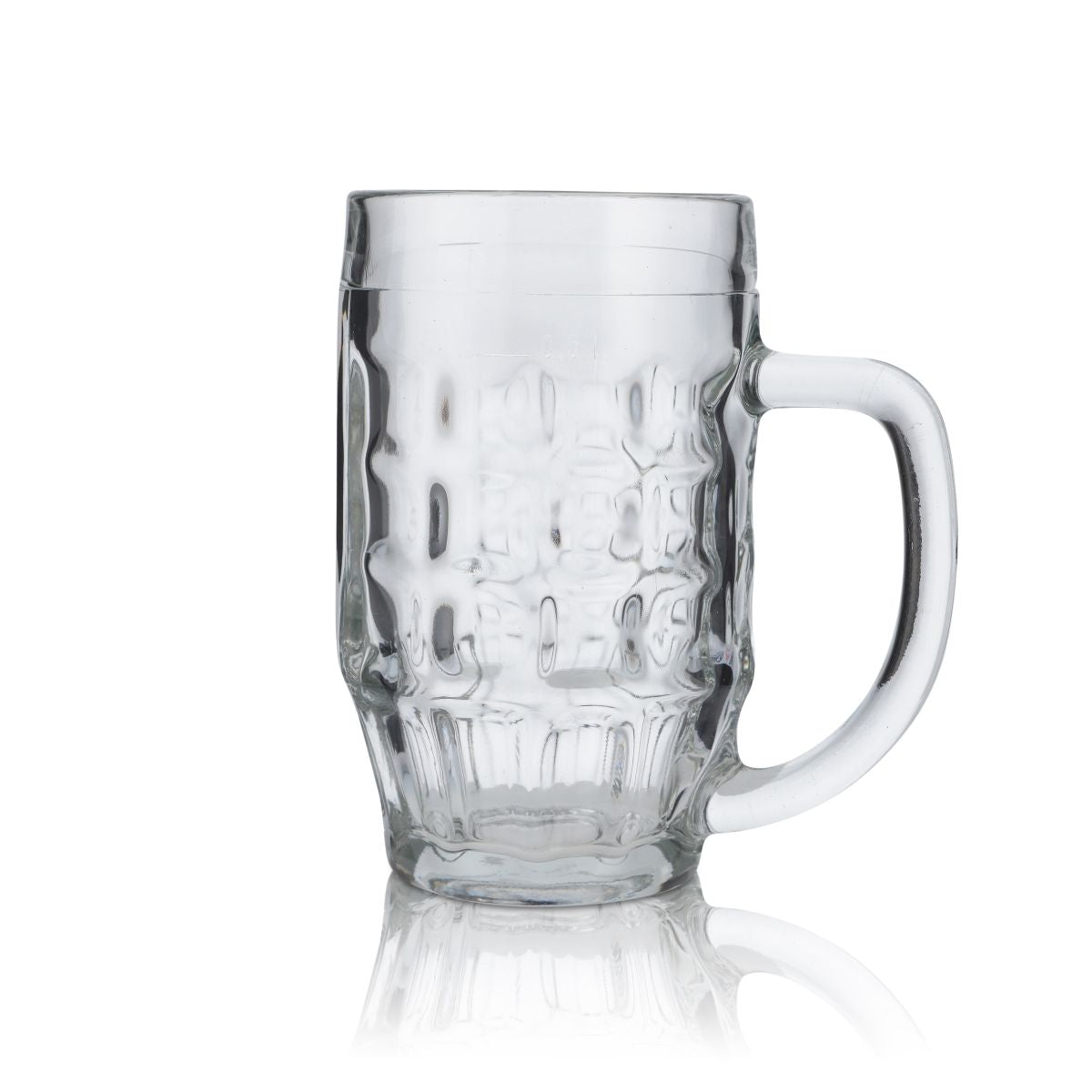 6x Bierkrug Glas 0,5l Konturglas Humpen Seidel Gläser Set Blanco Malles Bormioli – Ansicht 4