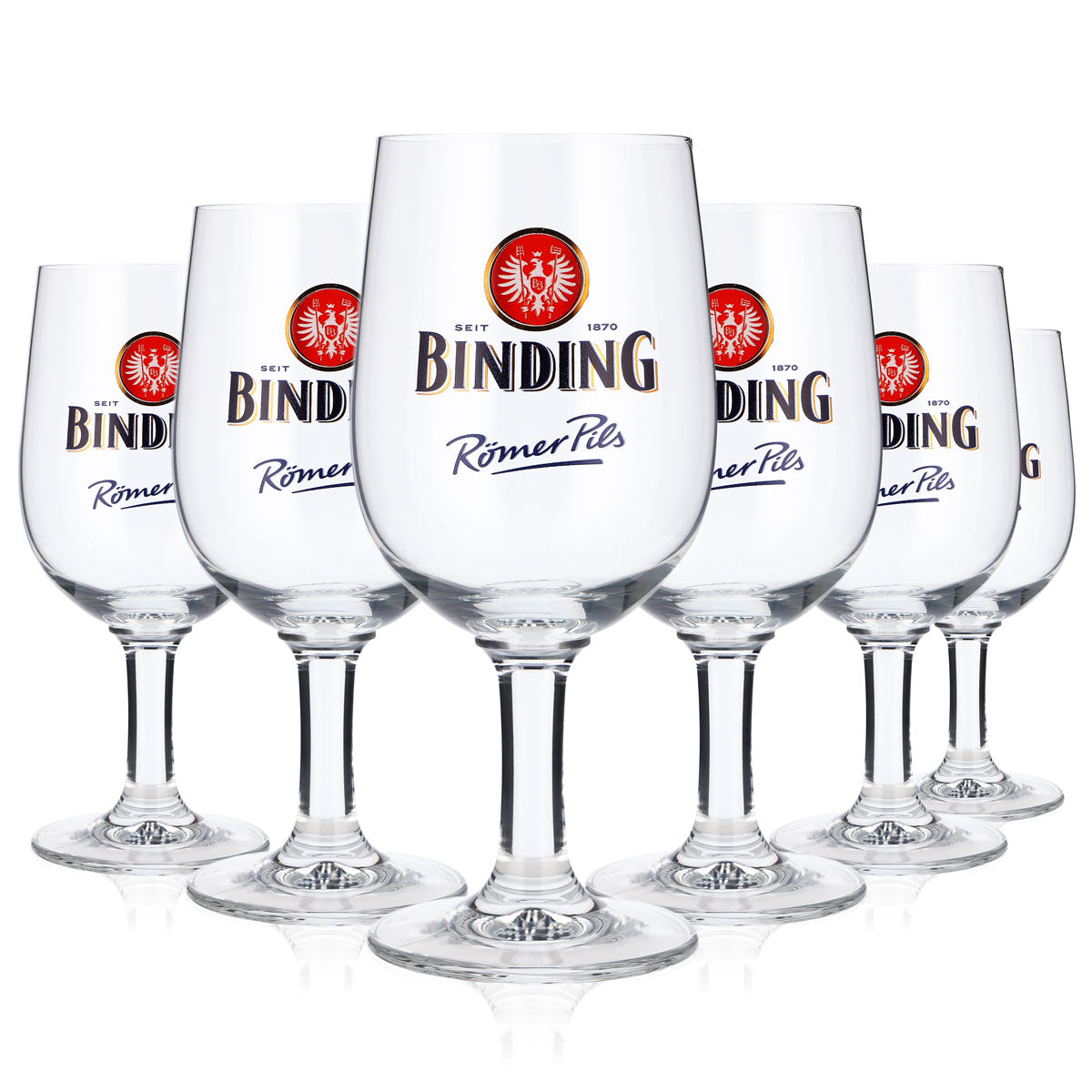 6x Binding Bier Glas 0,3l Biergläser Pokalglas Kelchglas Stiel Römer Pils – Ansicht 5