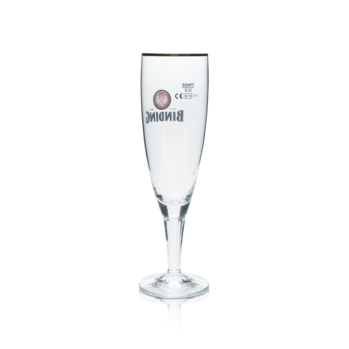 6x Binding Bier Glas 0,3l Pokal Tulpe Goldrand Gläser Gastro Kneipe Brauerei Bar – Ansicht 4