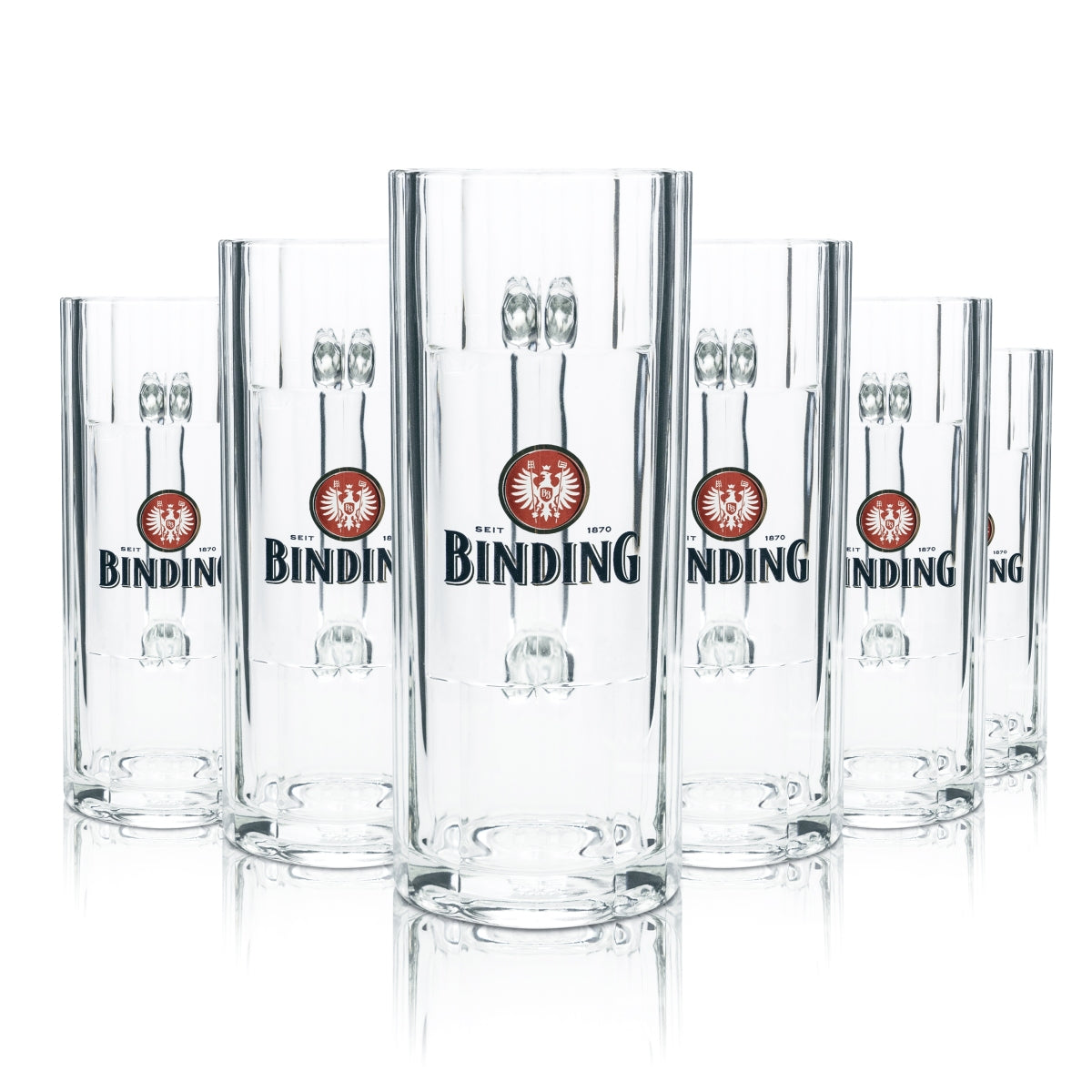 6x Binding Bier Glas 0,5l Krug Humpen Seidel Kontur Gläser Gastro Brauerei Pils