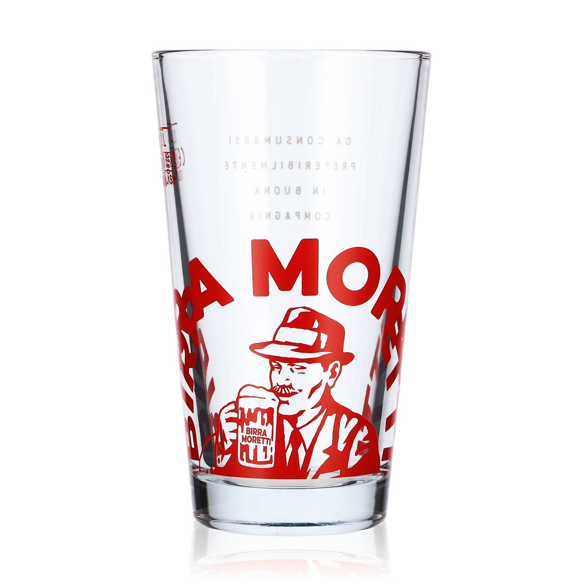 6x Birra Moretti Bier Glas 0,2l Becher rotes Logo Bierglas Willibecher (6er Set) – Ansicht 2
