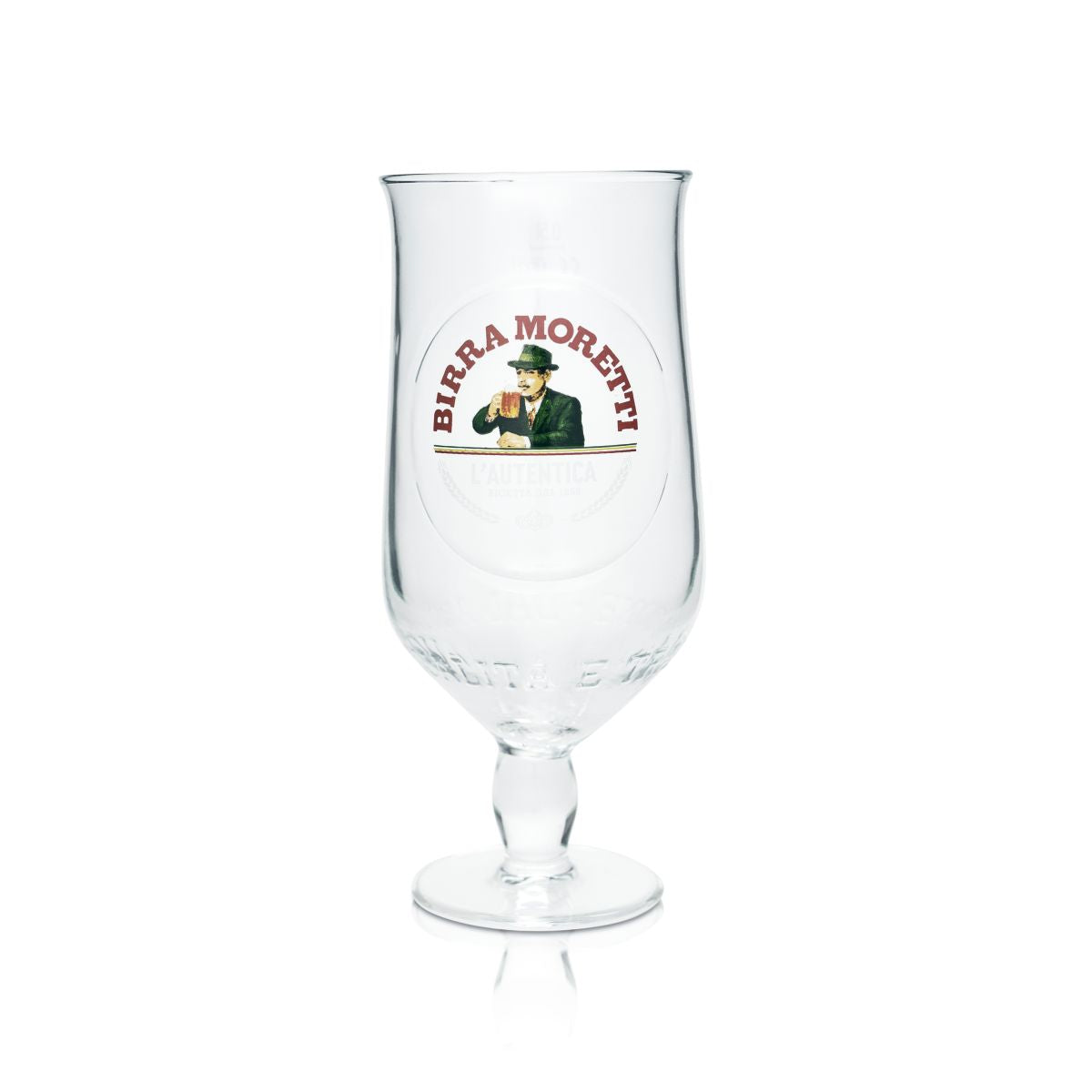 6x Birra Moretti Bierglas 0,5l Pokal Tulpe L'Autentica Italienische Biergläser – Ansicht 2
