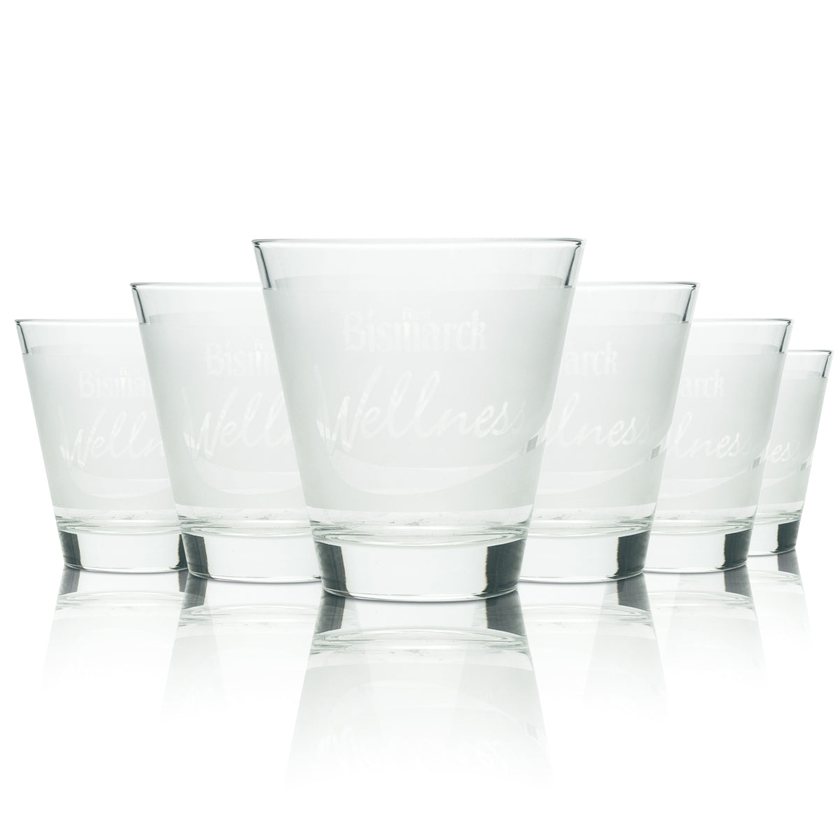 6x Bismarck Quelle Wasser Glas 0,15l Becher Wellness Gastro Gläser Trinkglas Bar