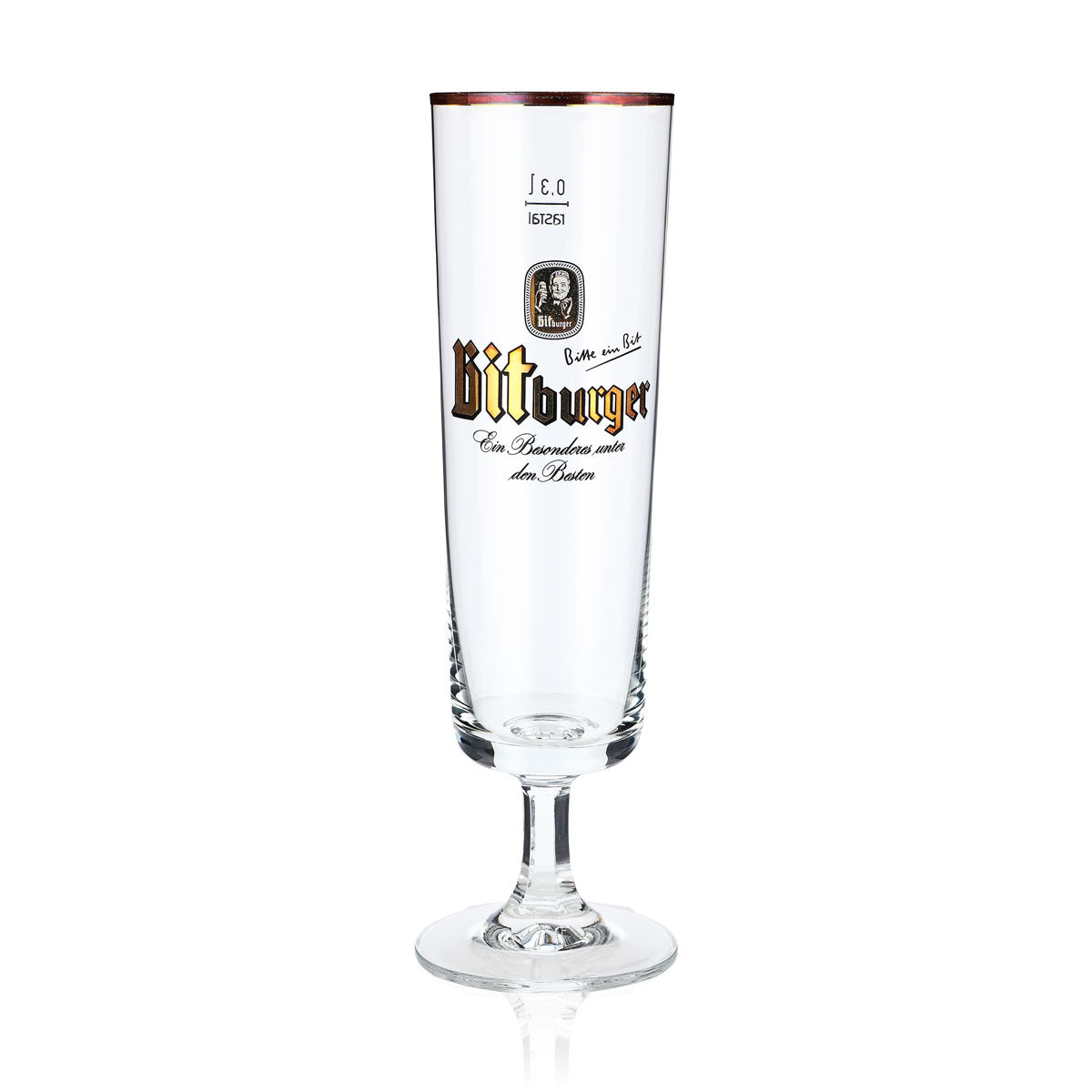 6x Bitburger Bier Bierglas Gläser Exclusive Tulpen Glas 0,3 Goldrand – Ansicht 2