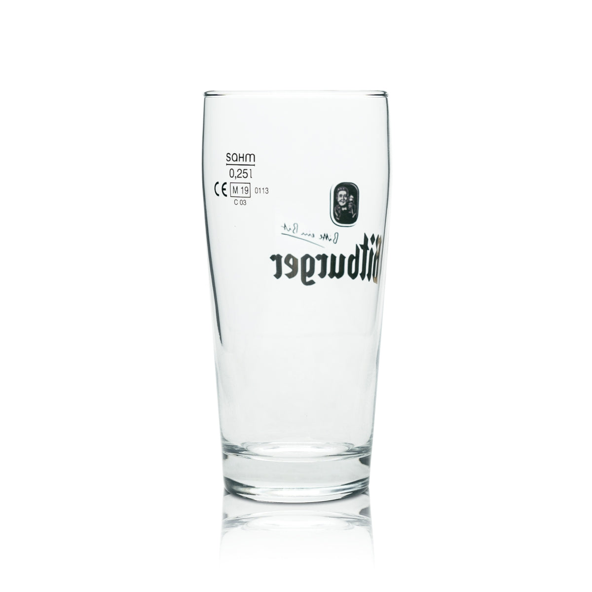 6x Bitburger Bier Glas 0,25l Willi Becher Sahm Pils Gläser Willy Cup Brauerei – Ansicht 3