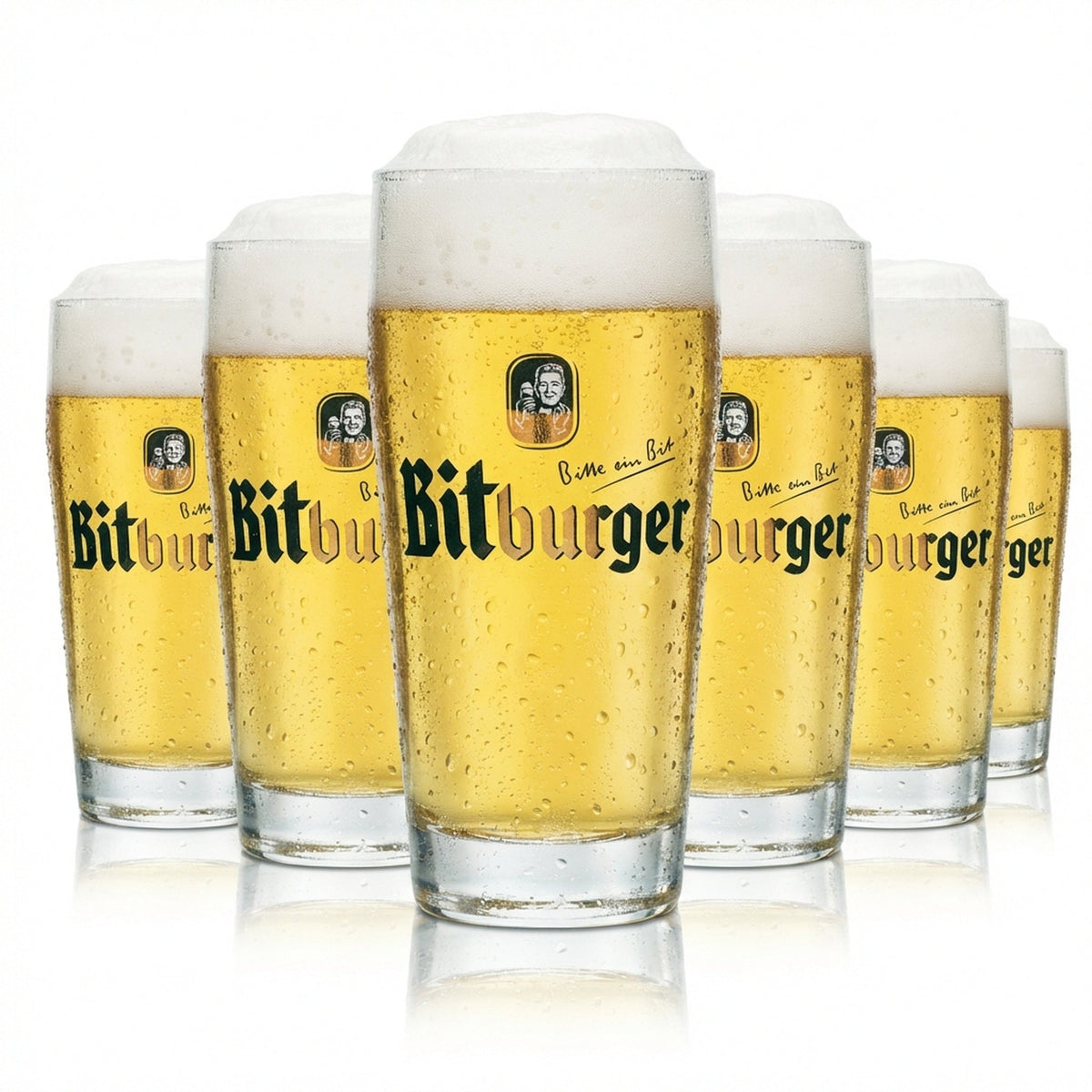 12 Bitburger Bier Glas 0,3l Willibecher Sahm neu