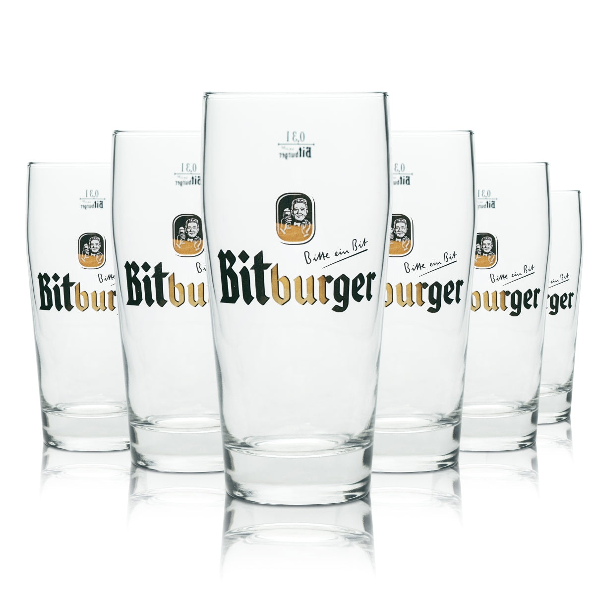 12 Bitburger Bier Glas 0,3l Willibecher Sahm neu – Ansicht 2