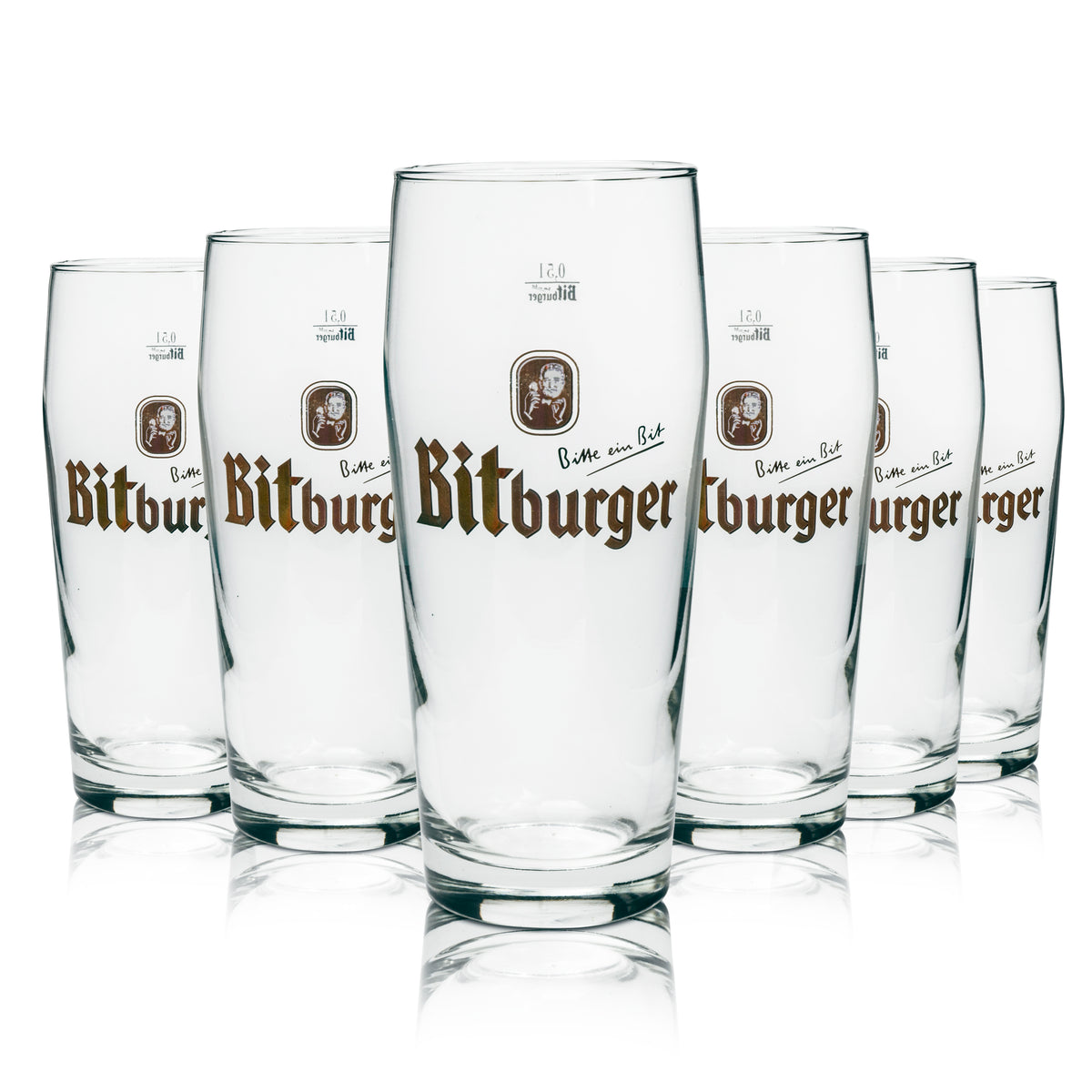 6x Bitburger Bier Glas 0,5l Willibecher – Ansicht 4