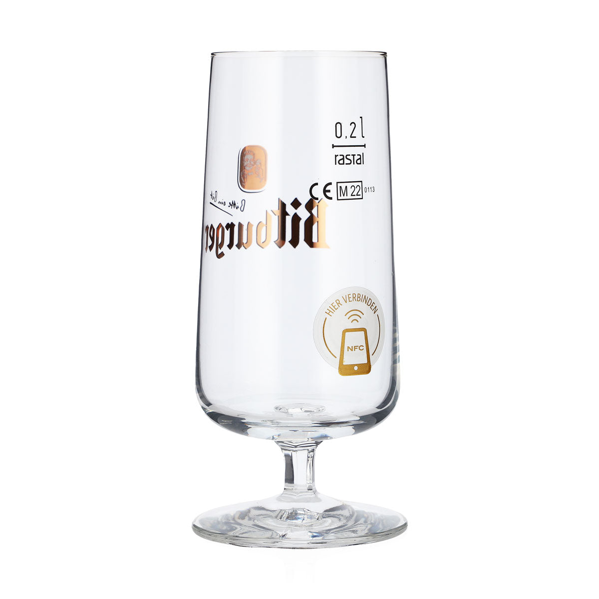 6x Bitburger Bier Glas Pokalgläser 0,2l Biergläser mit NFC-Chip Rastal – Ansicht 4