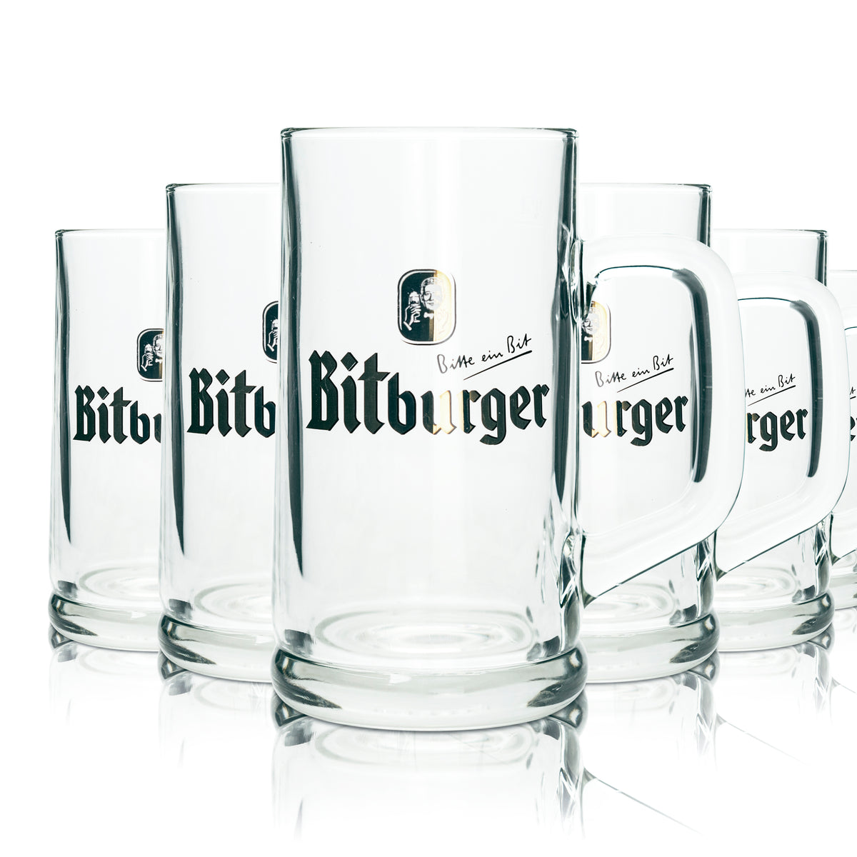 6x Bitburger Glas 0,5l Krug Seidel Humpen Bier Pils Henkel Gläser Gastro Kneipe – Ansicht 4