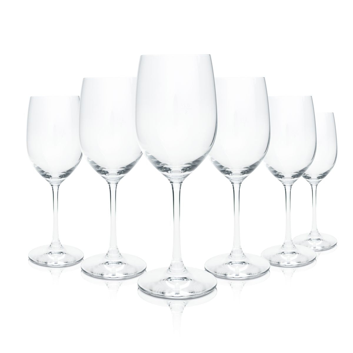 6x Bohemia Cristal Glas 0,45l Weingläser Rotweingläser Stielgläser Gastro Eiche