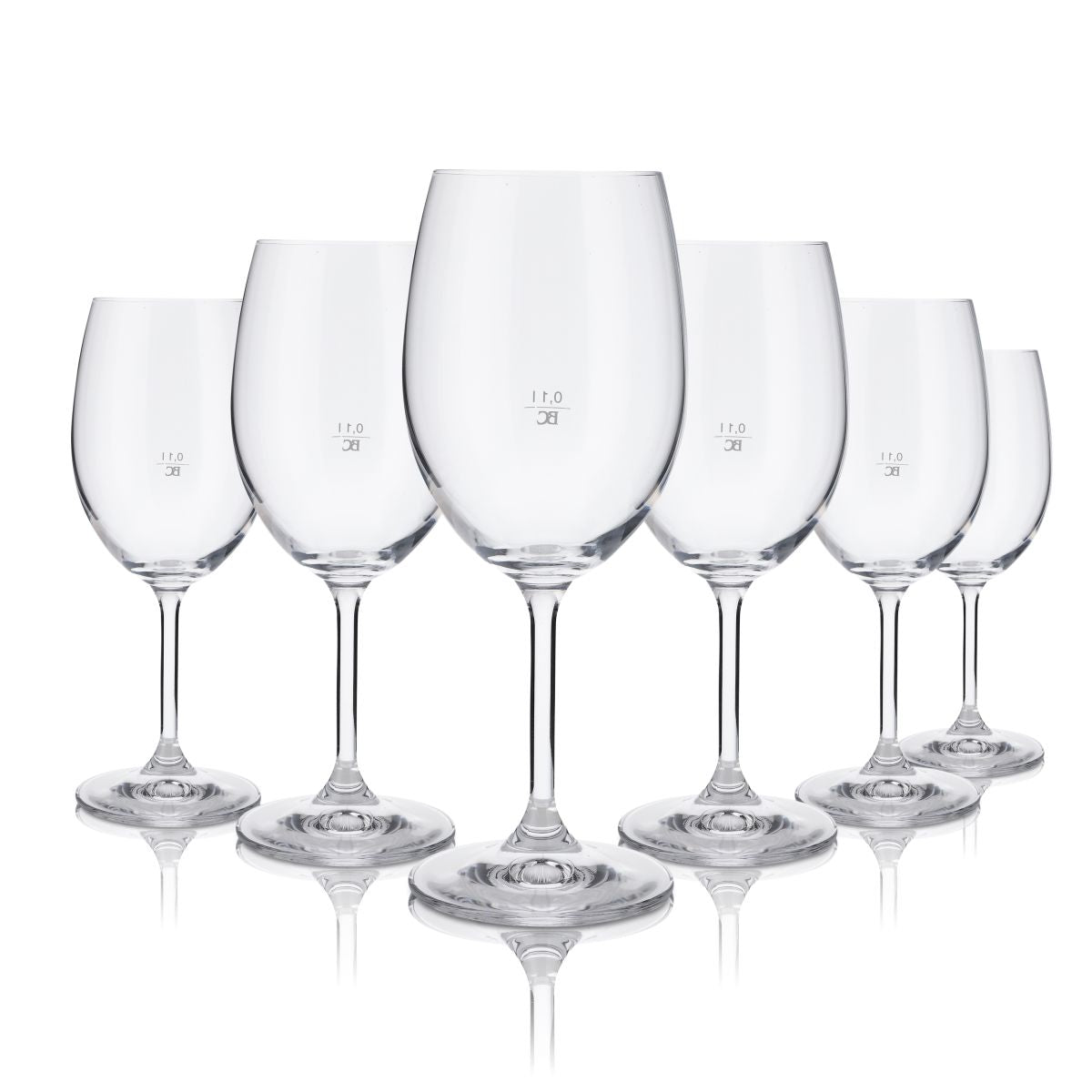 6x Bohemia Glas 0,37l Weinglas Aperitifglas Stielglas Gläser Set Gastro Geeicht
